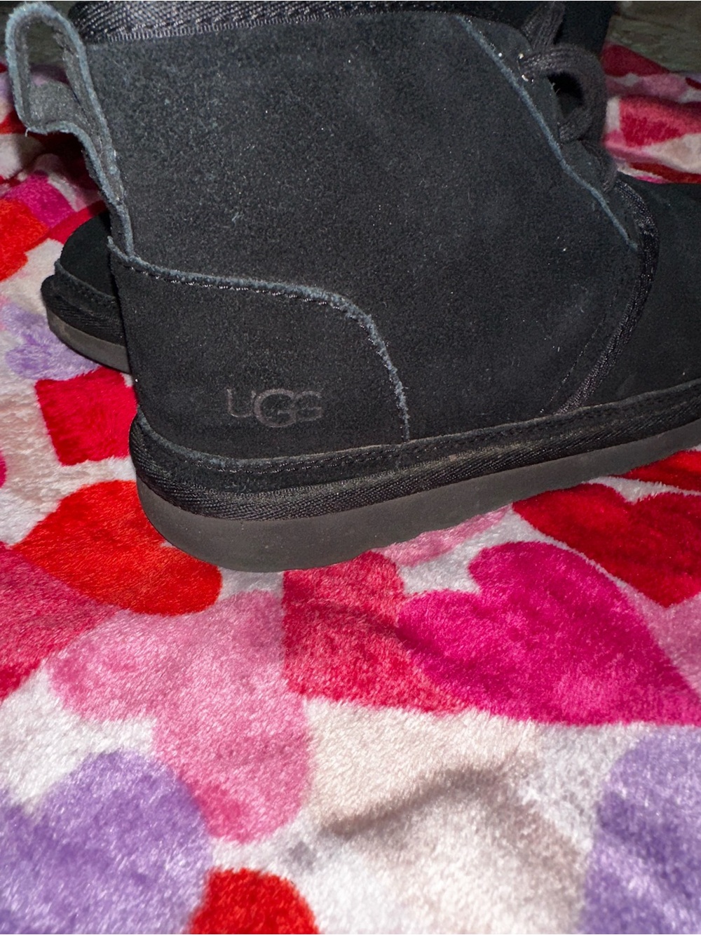 UGG Kids Black Suede Mid-Calf Boot